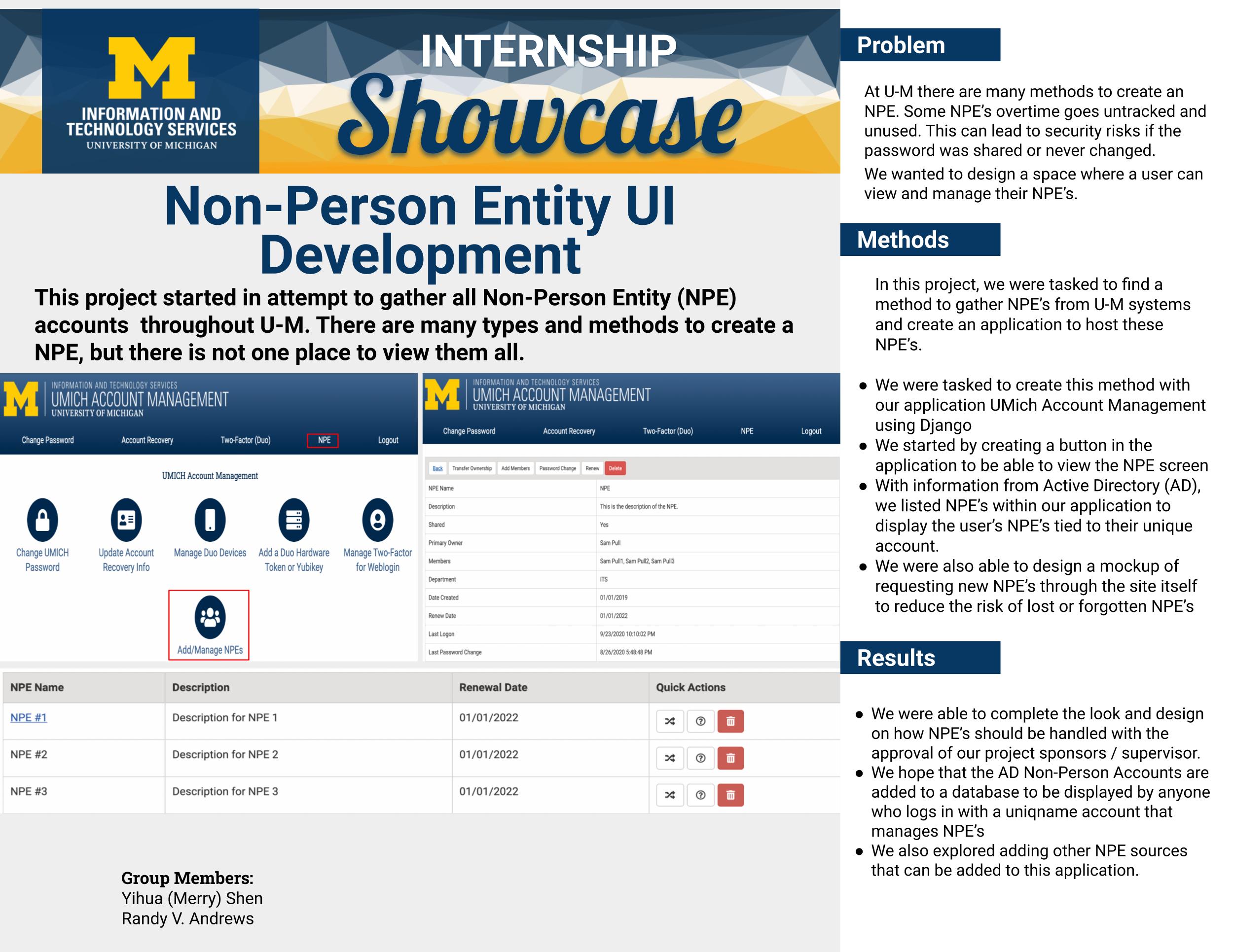 Identifying and Maintaining Non-Person Accounts / ITS Summer Internship ...