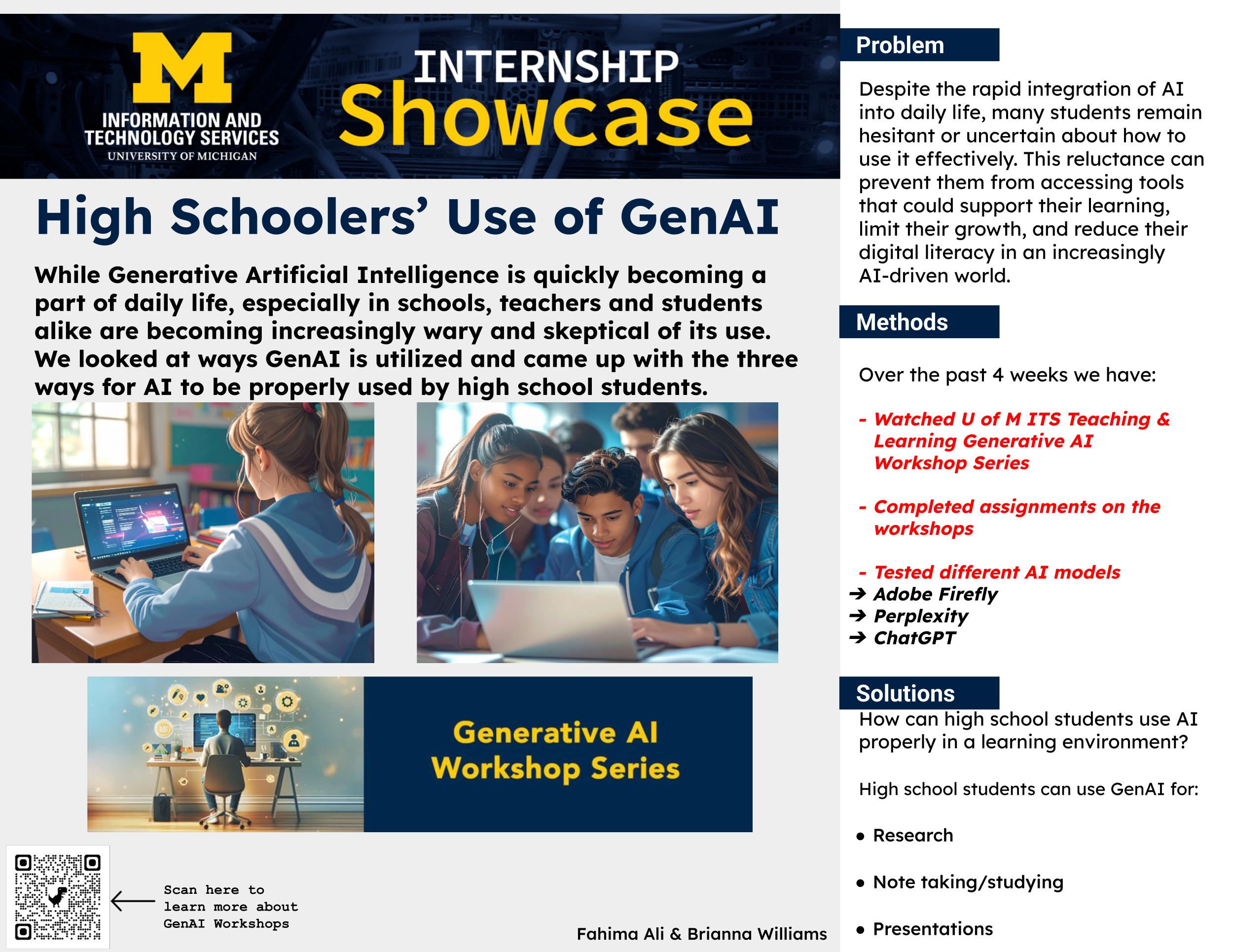 High Schoolers’ Use of GenAI