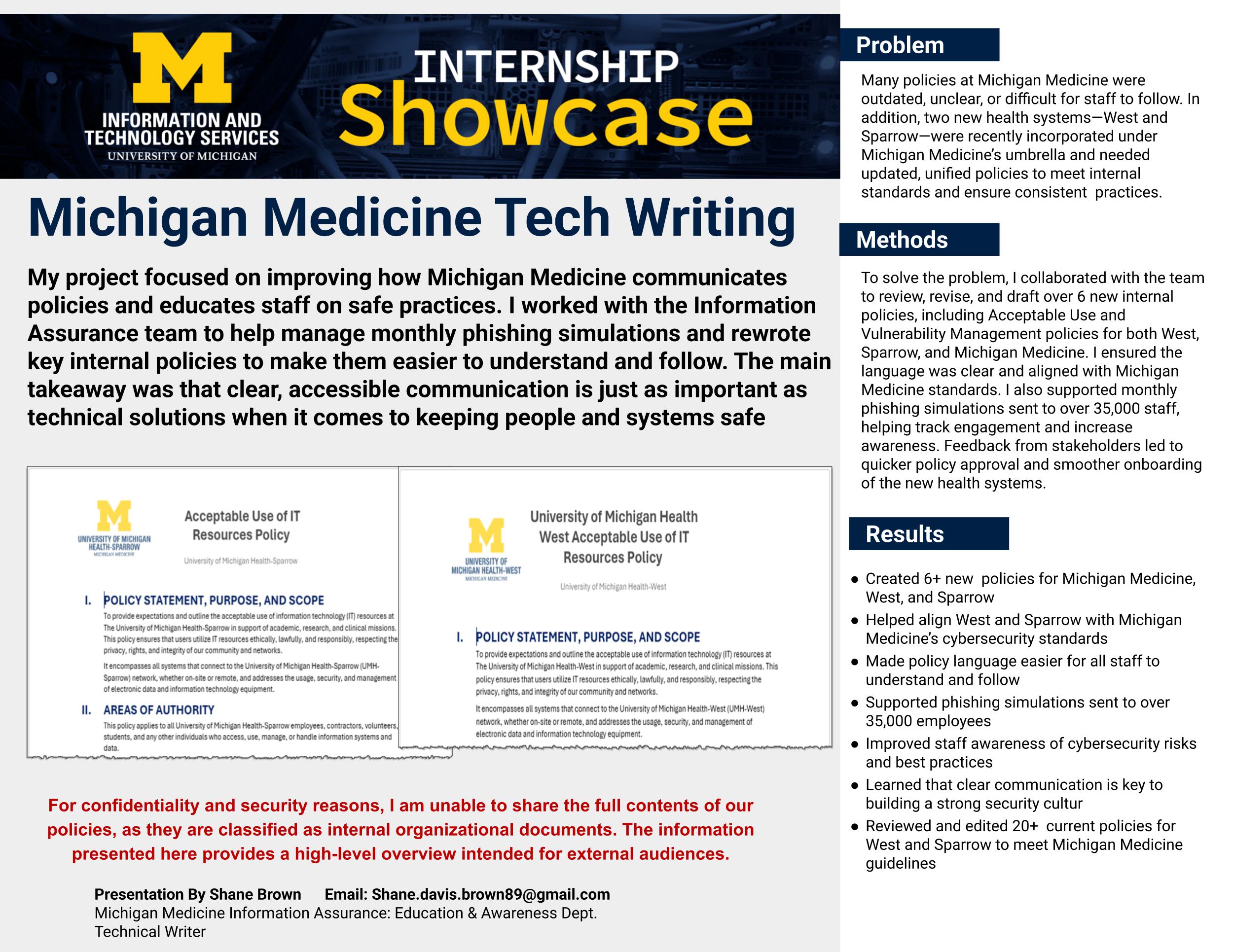 Michigan Medicine Tech Writing