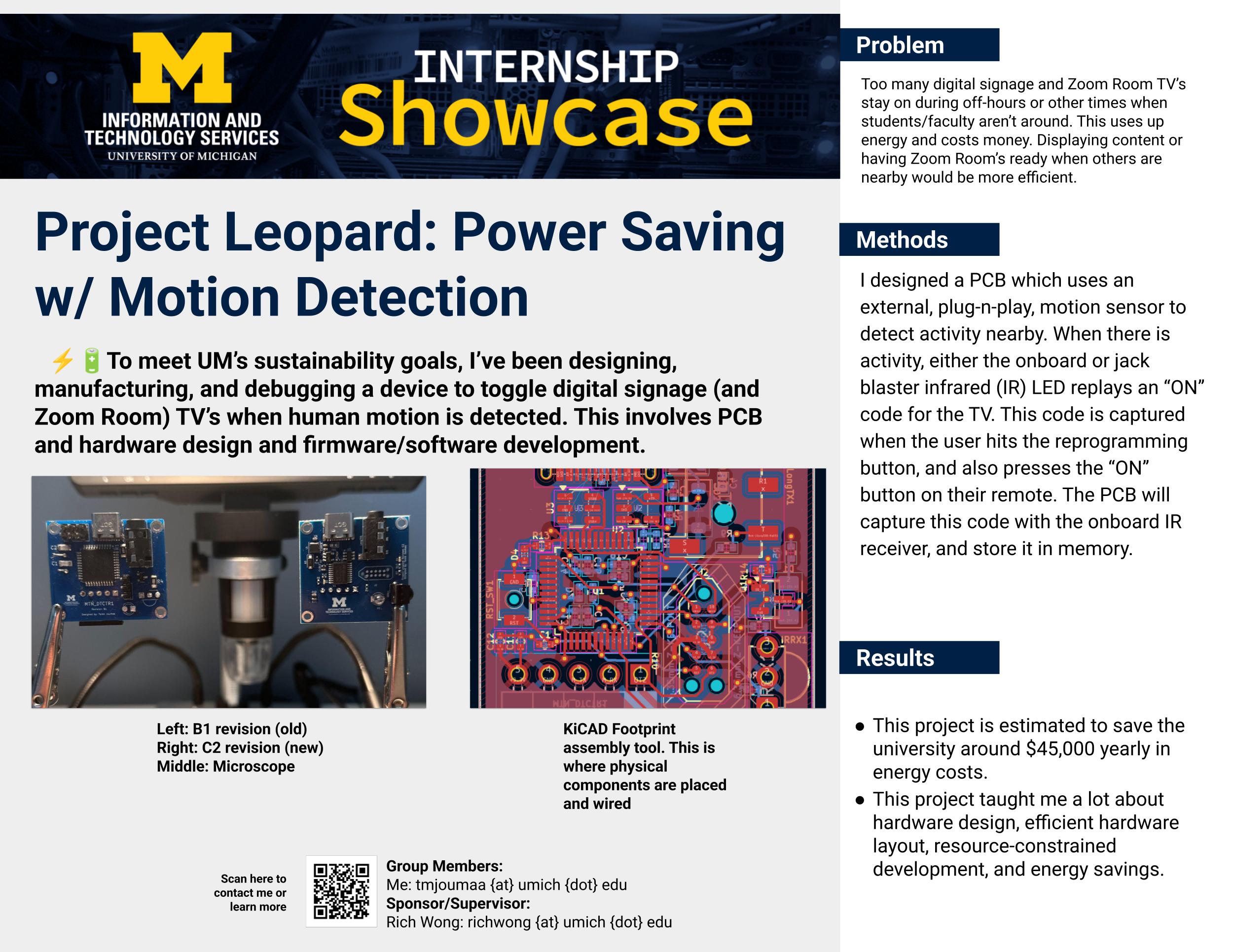 Project Leopard: Power Saving w/ Motion Detection