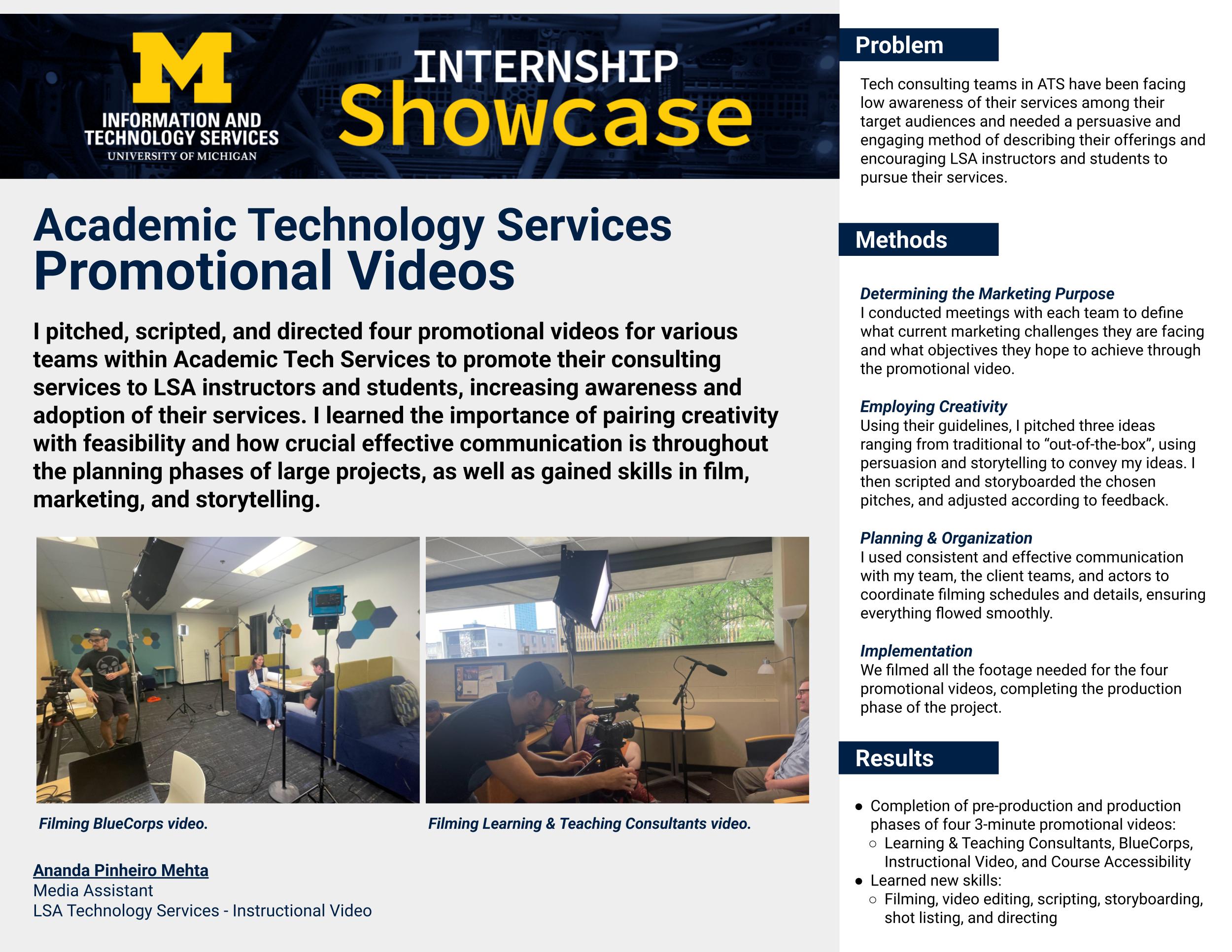Academic Technology Services Promotional Videos