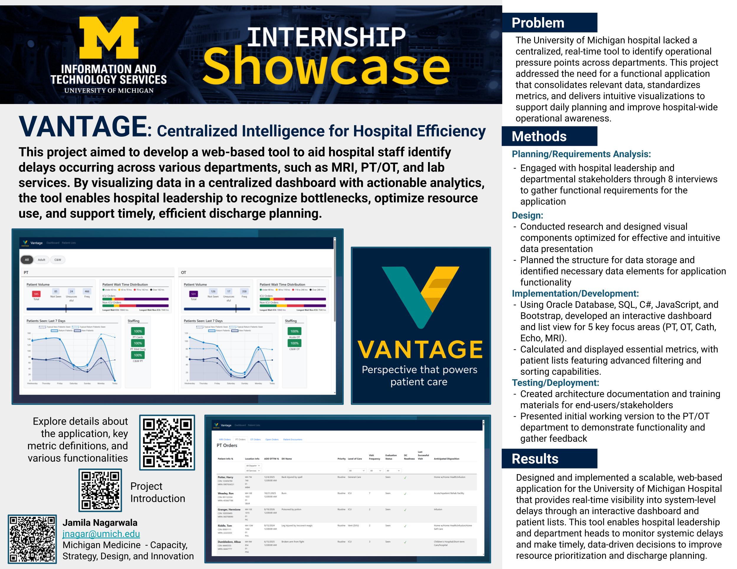 VANTAGE: Centralized Intelligence for Hospital Efficiency