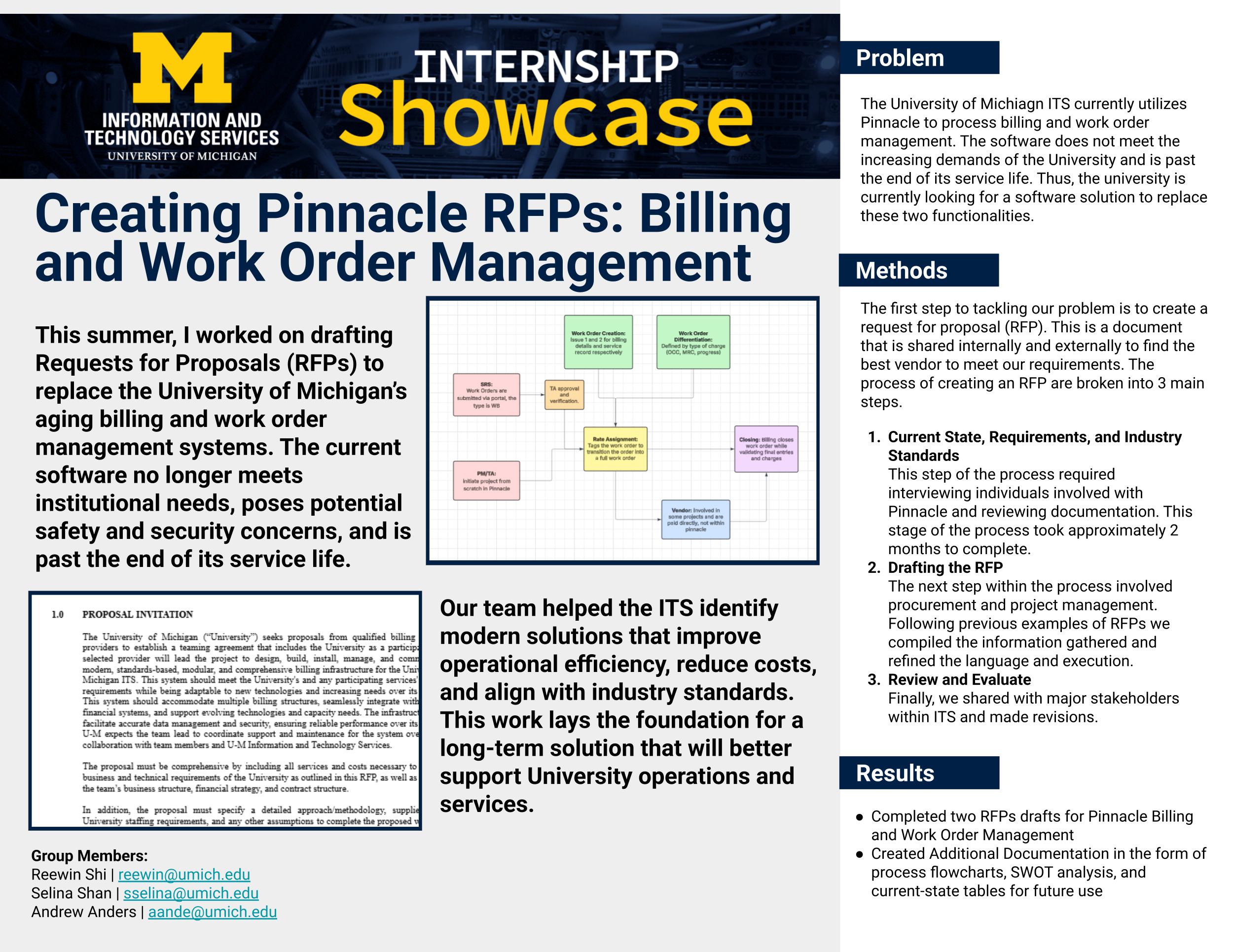 Creating Pinnacle RFPs: Billing and Work Order Management