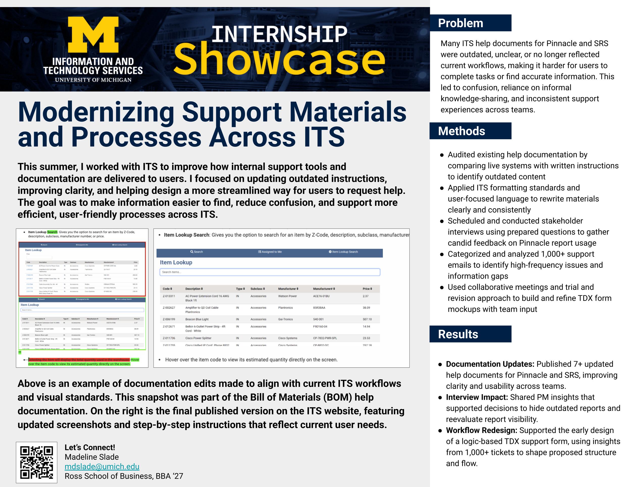 Modernizing Support Materials and Processes Across ITS