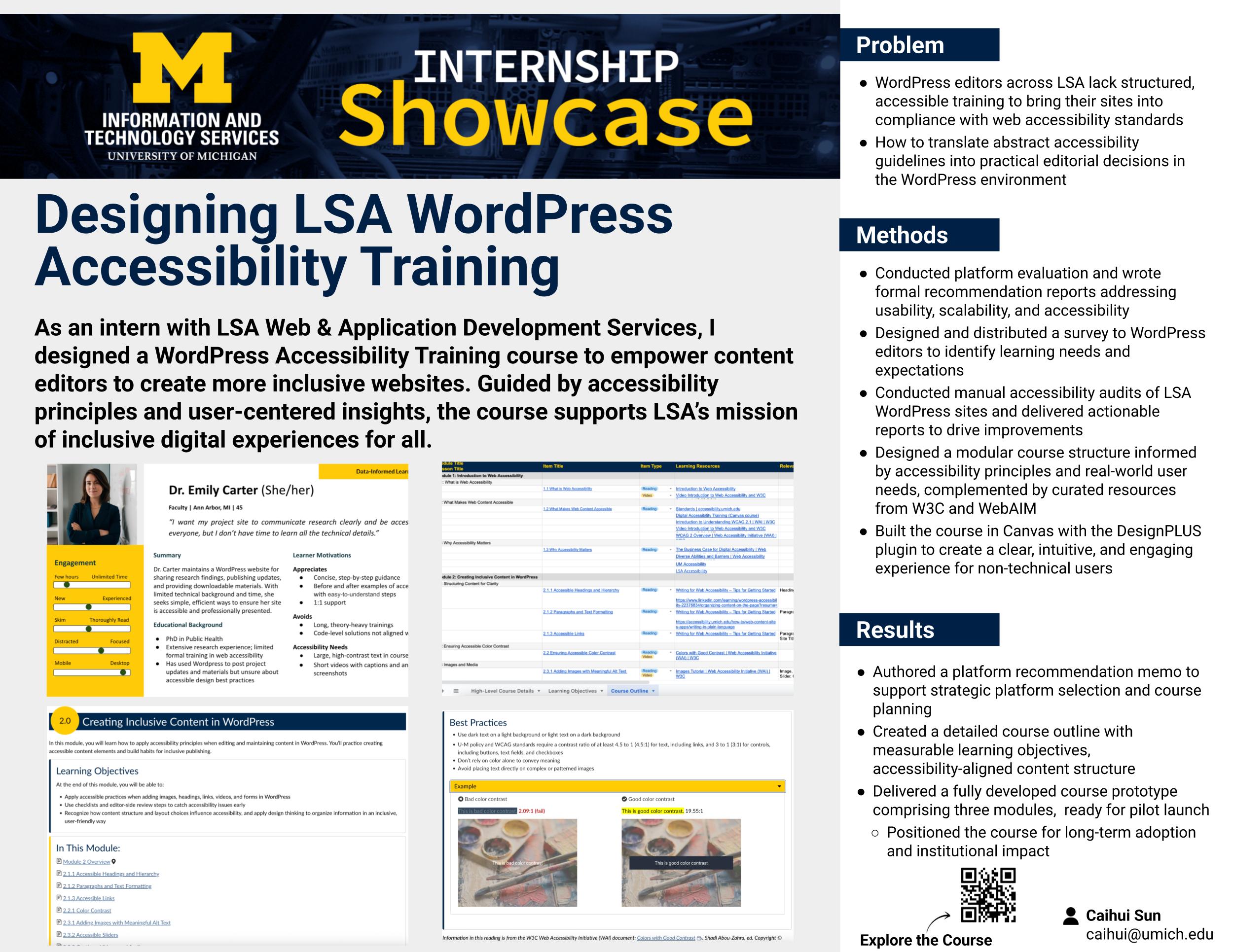 Designing LSA WordPress Accessibility Training